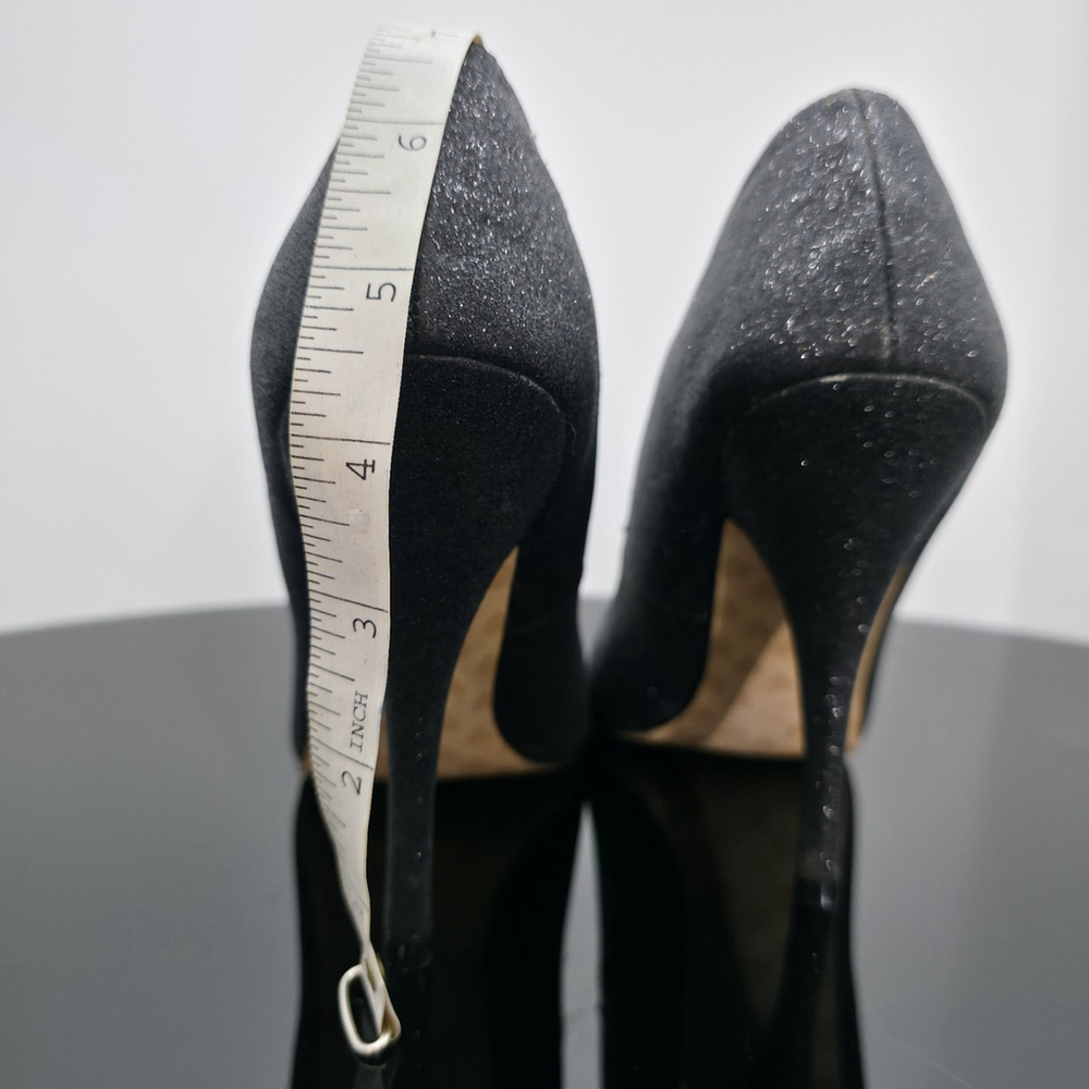Y2K Betsey Johnson Black Glitter Stiletto Heels Women’s 7M Party Club Pumps - Picture 9 of 9